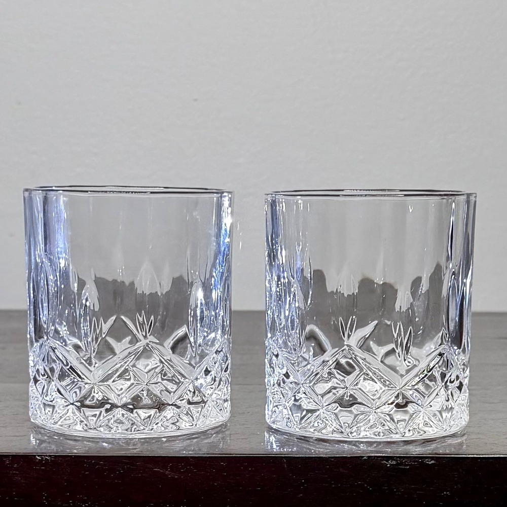 Royal Crystal Rock Opera Old Fashioned Whiskey Glasses‎ Set of 2
